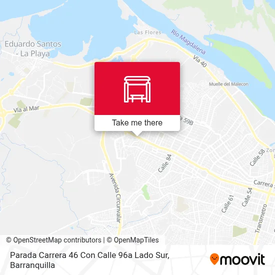 Mapa de Parada Carrera 46 Con Calle 96a Lado Sur
