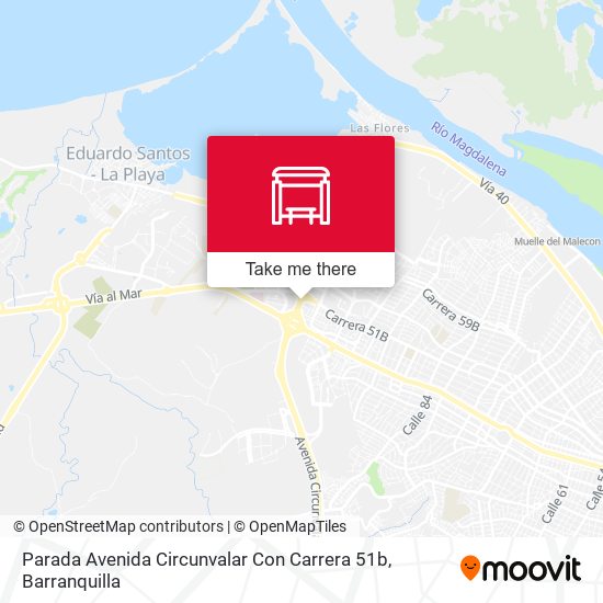 Mapa de Parada Avenida Circunvalar Con Carrera 51b