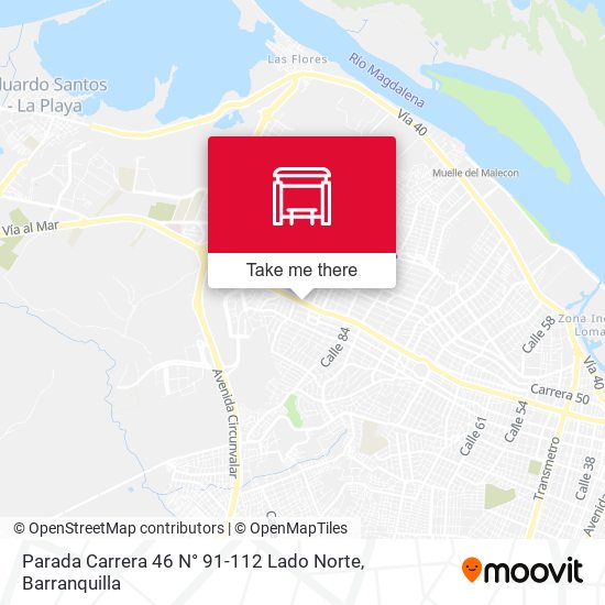 Mapa de Parada Carrera 46 N° 91-112 Lado Norte