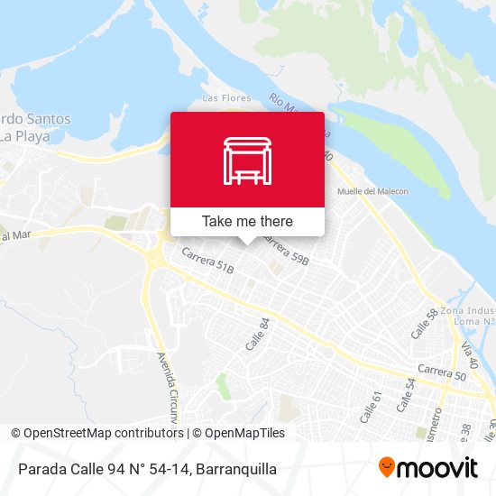 Mapa de Parada Calle 94 N° 54-14