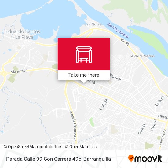 Mapa de Parada Calle 99 Con Carrera 49c