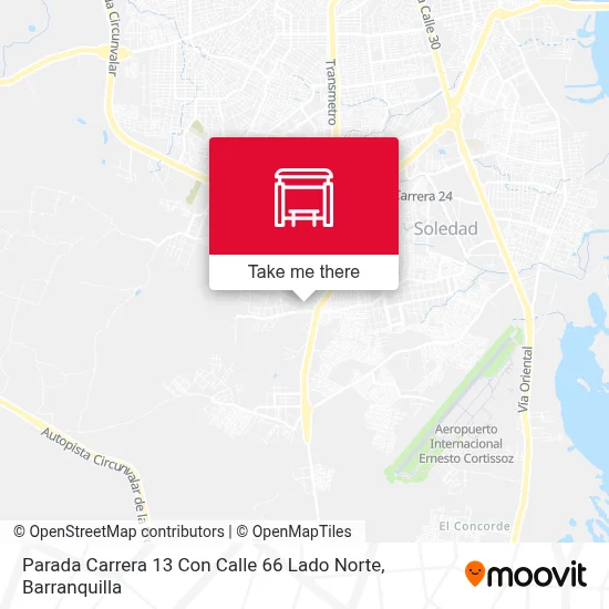 Mapa de Parada Carrera 13 Con Calle 66 Lado Norte