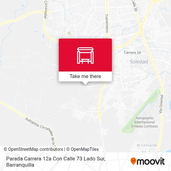 Mapa de Parada Carrera 12a Con Calle 73 Lado Sur