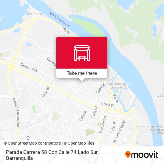 Parada Carrera 58 Con Calle 74 Lado Sur map