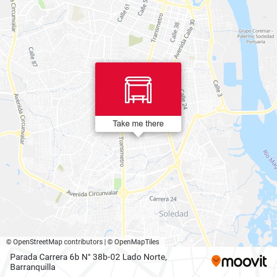 Parada Carrera 6b N° 38b-02 Lado Norte map
