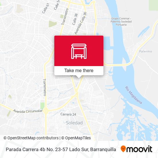 Mapa de Parada Carrera 4b No. 23-57 Lado Sur