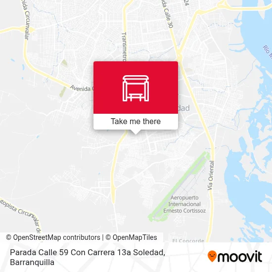 Mapa de Parada Calle 59 Con Carrera 13a Soledad