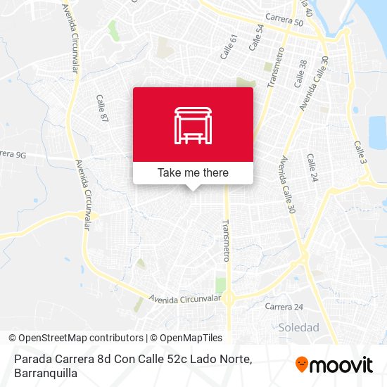 Mapa de Parada Carrera 8d Con Calle 52c Lado Norte