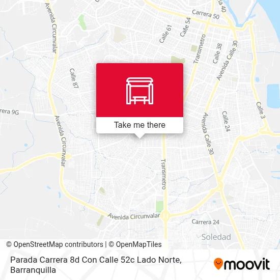 Mapa de Parada Carrera 8d Con Calle 52c Lado Norte