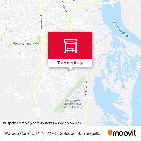 Mapa de Parada Carrera 11 N° 41-45 Soledad