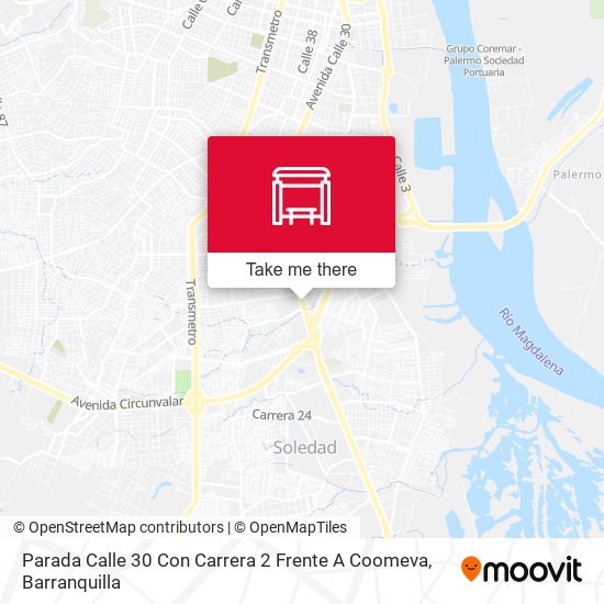 Mapa de Parada Calle 30 Con Carrera 2 Frente A Coomeva