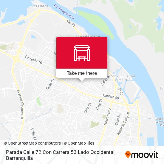 Parada Calle 72 Con Carrera 53 Lado Occidental map