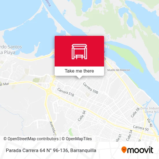 Mapa de Parada Carrera 64 N° 96-136