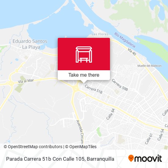 Mapa de Parada Carrera 51b Con Calle 105