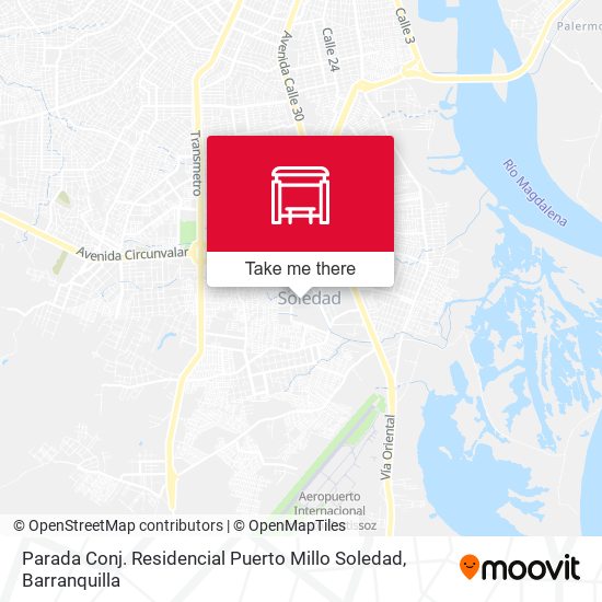 Parada Conj.  Residencial  Puerto Millo  Soledad map