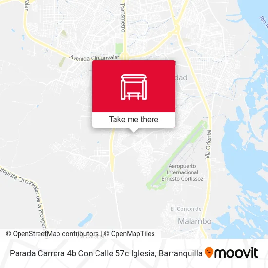 Mapa de Parada Carrera 4b Con Calle 57c Iglesia