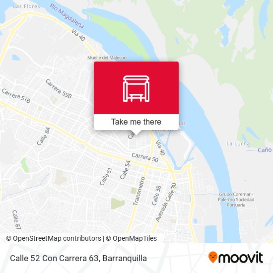 Mapa de Calle 52 Con Carrera 63