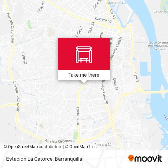 Estación La Catorce map