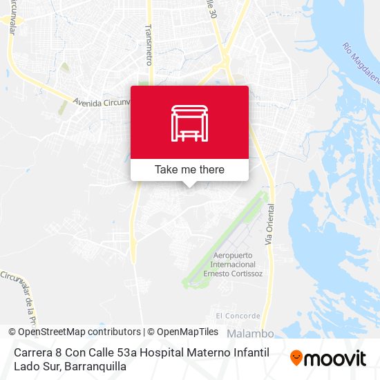 Carrera 8 Con Calle 53a Hospital Materno Infantil Lado Sur map