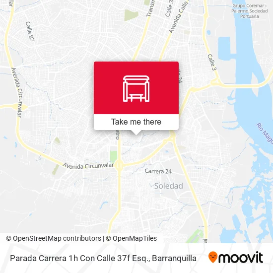 Mapa de Parada Carrera 1h Con Calle 37f Esq.