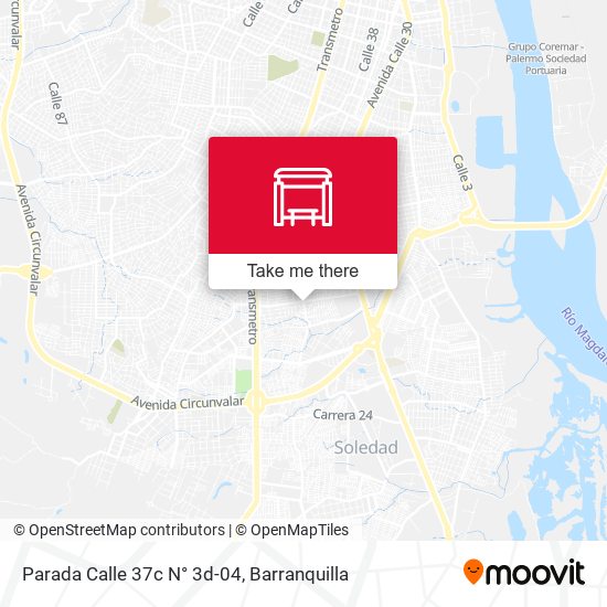 Mapa de Parada Calle 37c N° 3d-04