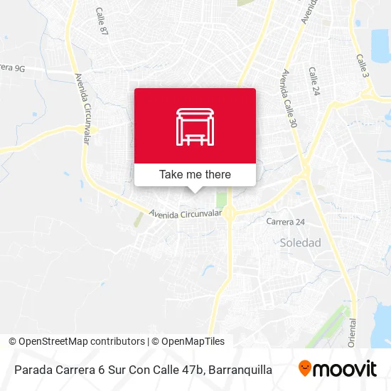 Mapa de Parada Carrera 6 Sur Con Calle 47b