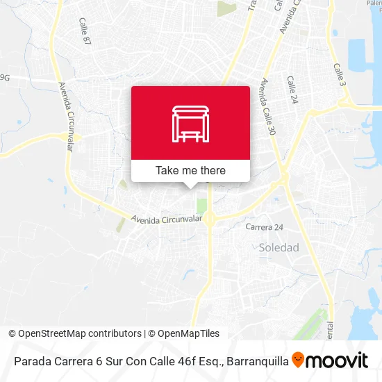 Mapa de Parada Carrera 6 Sur Con Calle 46f Esq.