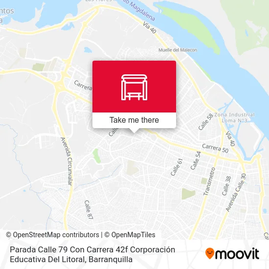 Mapa de Parada Calle 79 Con Carrera 42f Corporación Educativa Del Litoral
