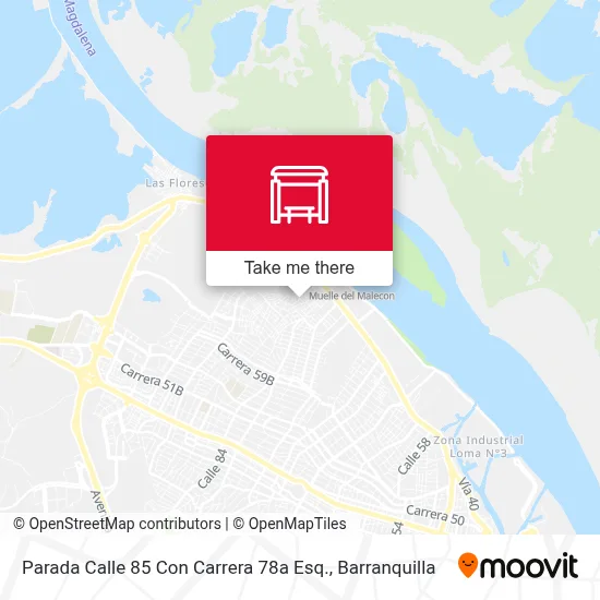 Mapa de Parada Calle 85 Con Carrera 78a Esq.