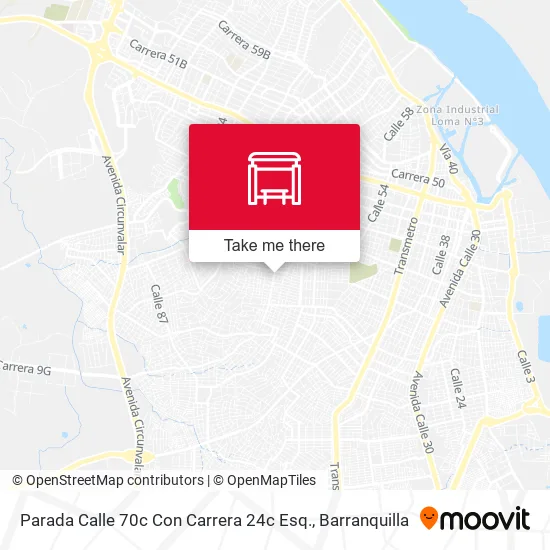 Mapa de Parada Calle 70c Con Carrera 24c Esq.