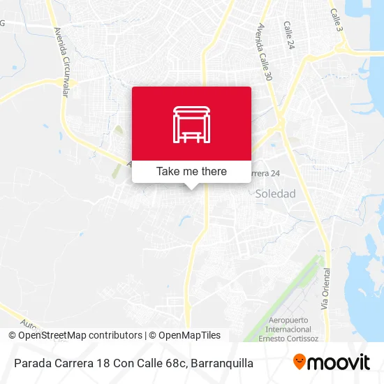 Mapa de Parada Carrera 18 Con Calle 68c