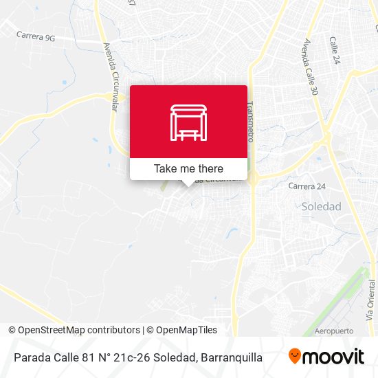 Mapa de Parada Calle 81 N° 21c-26 Soledad