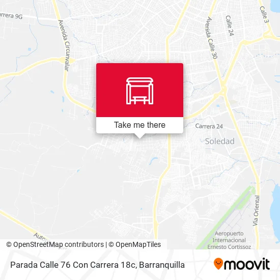 Mapa de Parada Calle 76 Con Carrera 18c