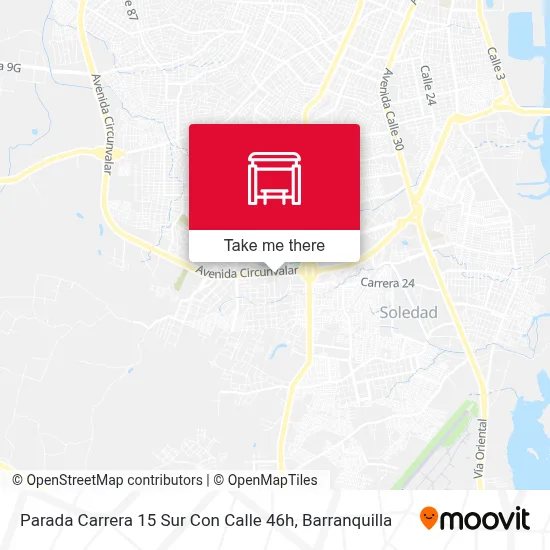 Mapa de Parada Carrera 15 Sur Con Calle 46h