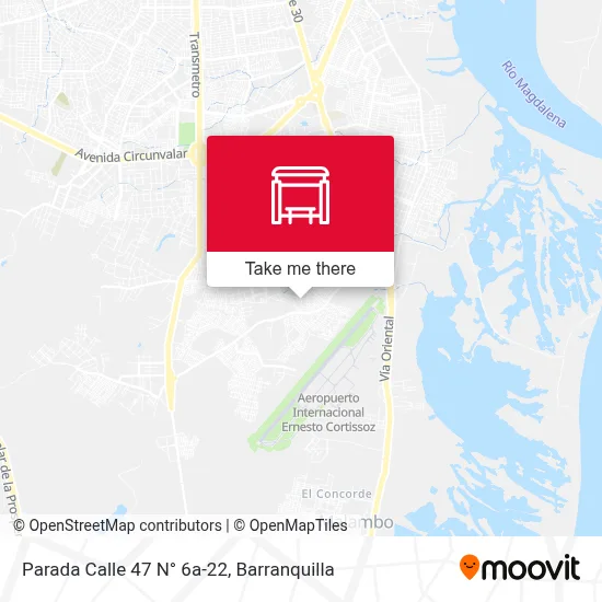 Mapa de Parada Calle 47 N° 6a-22