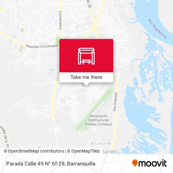 Mapa de Parada Calle 49 N° 6f-28