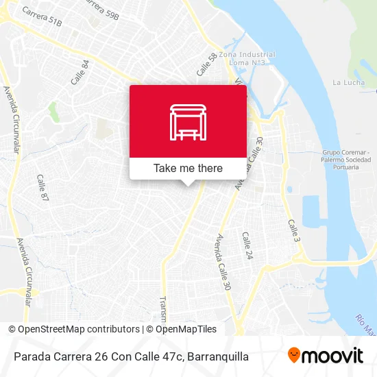 Mapa de Parada Carrera 26 Con Calle 47c