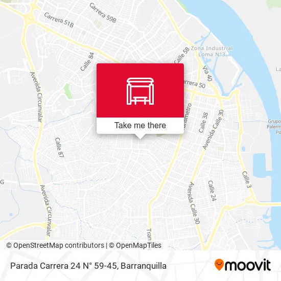 Mapa de Parada Carrera 24 N° 59-45