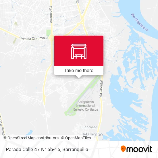 Mapa de Parada Calle 47 N° 5b-16