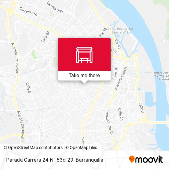 Mapa de Parada Carrera 24 N° 53d-29