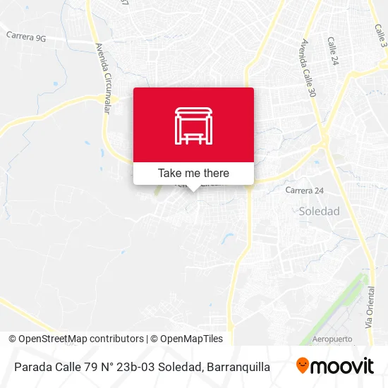 Mapa de Parada Calle 79 N° 23b-03 Soledad