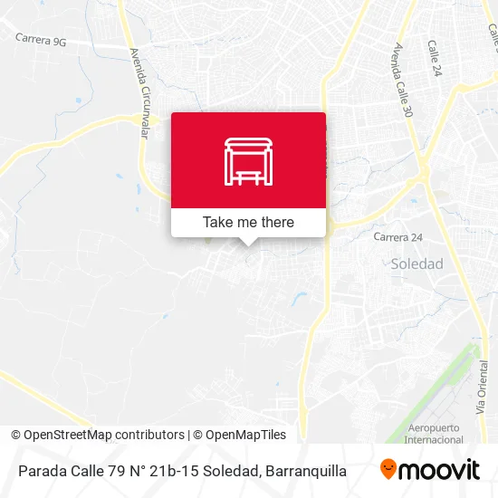 Mapa de Parada Calle 79 N° 21b-15 Soledad