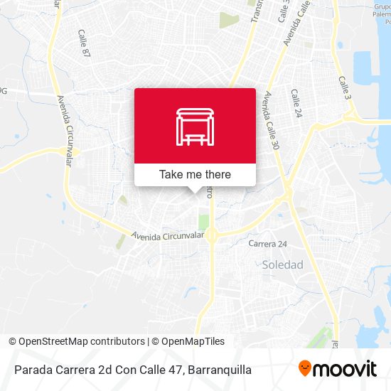 Mapa de Parada Carrera 2d Con Calle 47