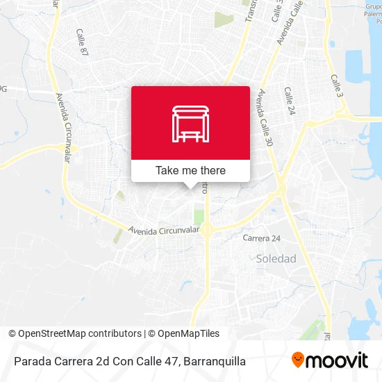 Mapa de Parada Carrera 2d Con Calle 47
