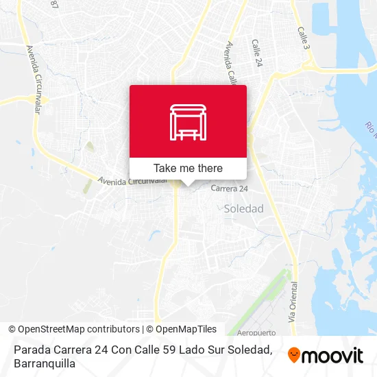 Mapa de Parada Carrera 24 Con Calle 59 Lado Sur Soledad
