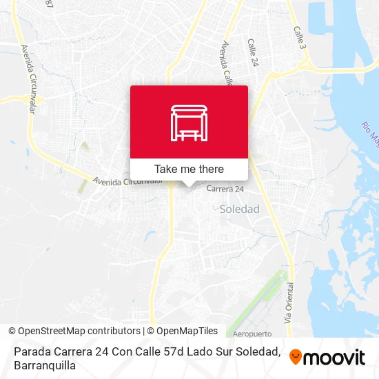 Mapa de Parada Carrera 24 Con Calle 57d Lado Sur Soledad