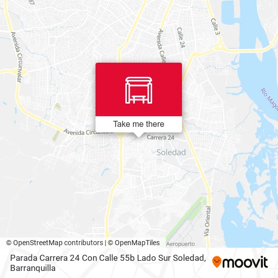 Mapa de Parada Carrera 24 Con Calle 55b Lado Sur Soledad
