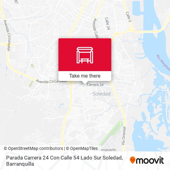 Parada Carrera 24 Con Calle 54 Lado Sur Soledad map