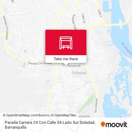 Mapa de Parada Carrera 24 Con Calle 54 Lado Sur Soledad