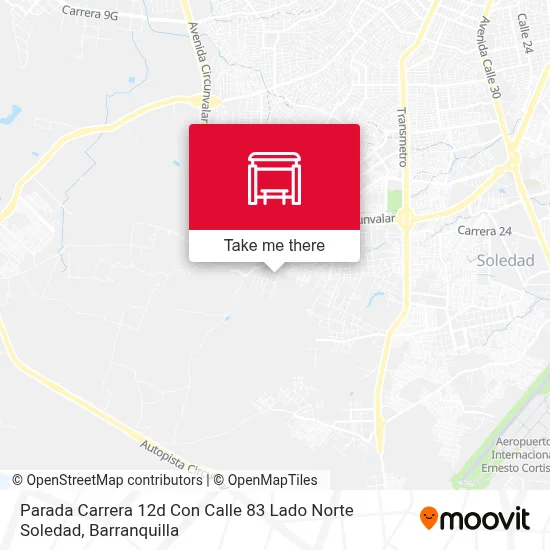 Mapa de Parada Carrera 12d Con Calle 83 Lado Norte Soledad